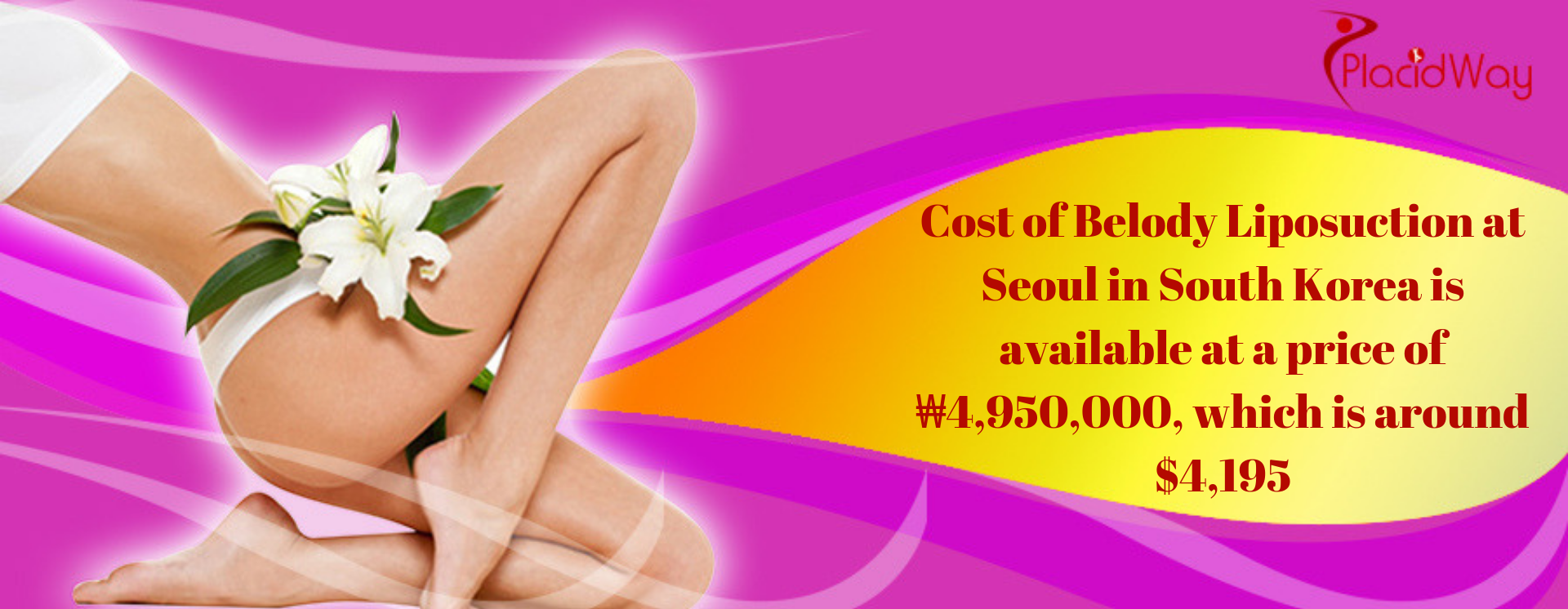 Cost of Belody Liposuction at Seoul in South Korea is available at a price of ₩4,950,000, which is around $4,195